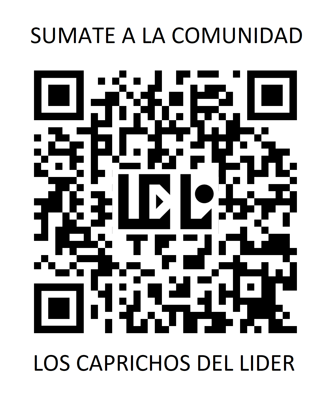 Código QR para unirse a la comunidad de Los Caprichos del líder